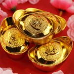 Traditional chinese gold ingots