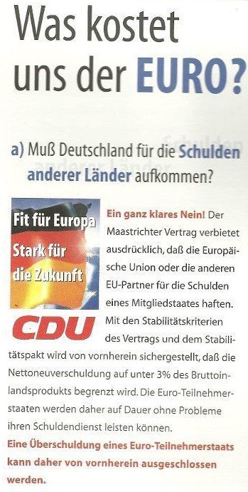 CDU, Euro, Werbung