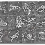 Silbertafeln Tierkreiszeichen