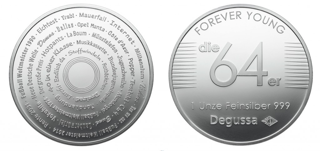64er Degussa Silber-Unze