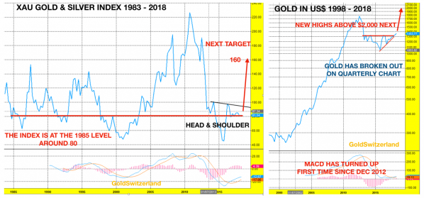 XAU Gold Silber Index