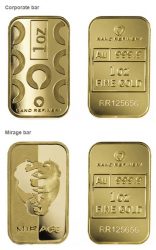 Goldbarren, Rand Refinnery Goldbarren, Rand Refinnery