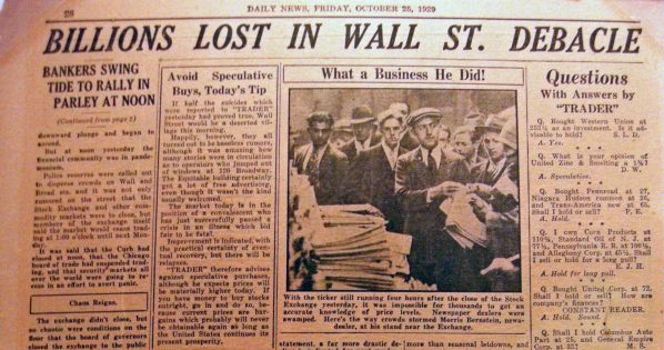 US-Börsen-Crash von 1929 (Foto: Goldreporter)