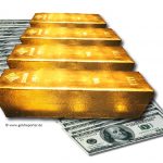 Goldbarren-Dollar-Goldreporter