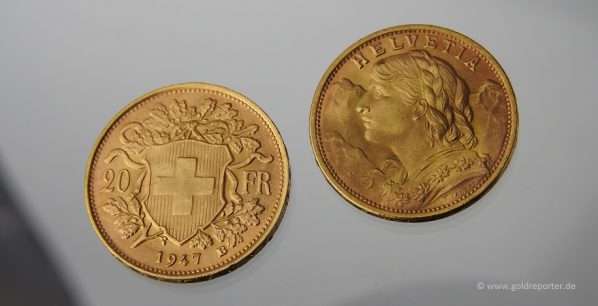 Gold, Vreneli, Münze