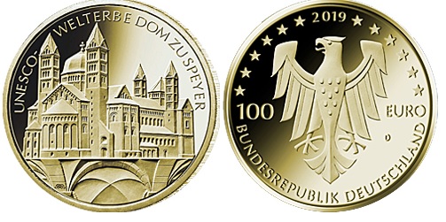 Goldmünze, 100 Euro, Speyer