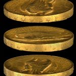 Goldmünze-Double Eagle Hig Relief