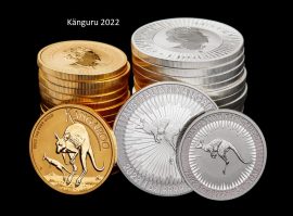 Känguru, Gold- und Silbermünzen 2022 Känguru, Gold- und Silbermünzen 2022