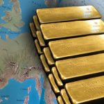 Goldbarren-Weltkarte