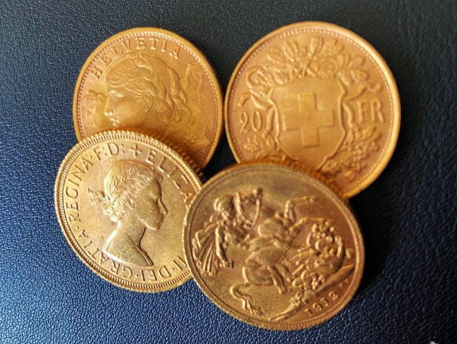 Goldmünzen kaufen, Gold kaufen, Goldmünzen, Vreneli, Sovereign (Foto: Goldreporter)