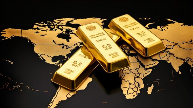 Gold, Goldförderung, Länder, Goldproduktion, Goldbarren (Bild: Goldreporter @midjourney)