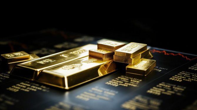 Gold, Aktien, Goldbarren (Bild: Goldreporter)