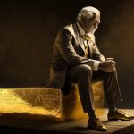 Goldbarren-Banker-Wartestellung