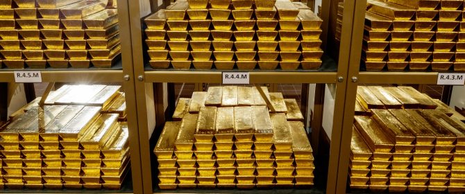 Gold, Goldreserven, Goldbarren OeNB