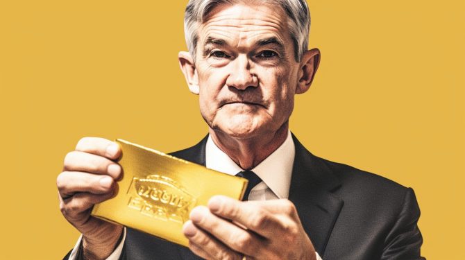 Gold, Goldbarren, Goldpreis, Jerome Powell (Bild: Goldreporter @midjourney)