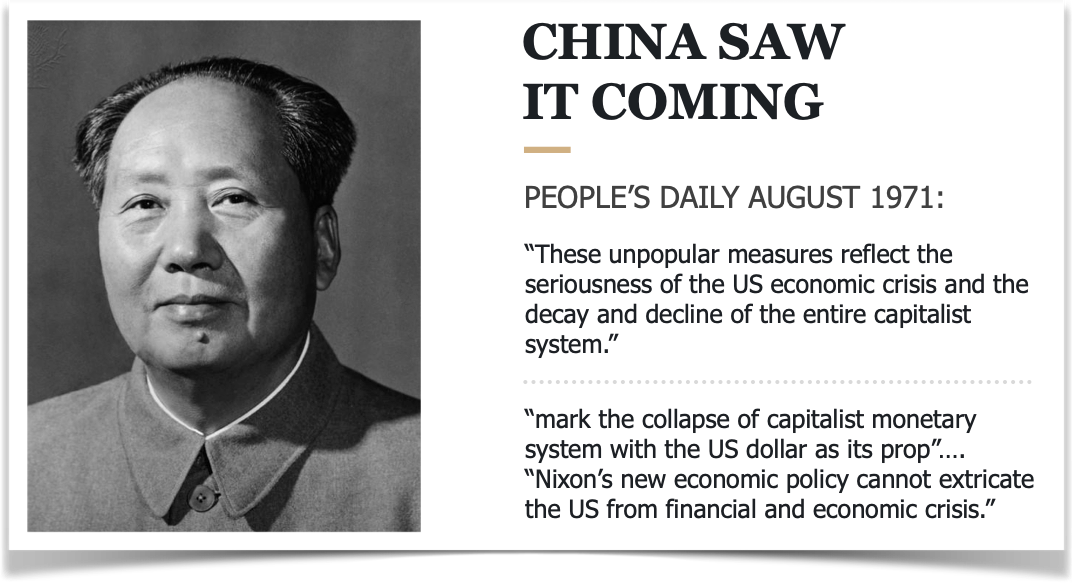 China, 1971, Prognose, Dollar, Gold