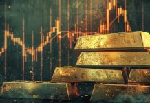 Goldpreis-Ausbruch erneut gescheitert – das steckt dahinter! Gold-Barren auf fallendem Goldpreis-Chart-Hintergrund