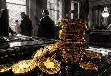 Gold- und Silbermünzen im Display – Symbolbild für wöchentlichen Edelmetall-Marktbericht
