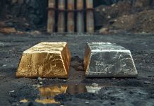 Gold- und Platinbarren vor Mine – Südafrika meldet starken Platinabsatz bei schwachem Goldumsatz