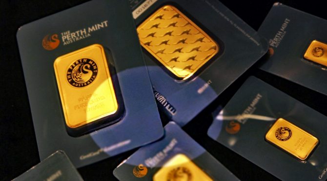 Goldbarren der Perth Mint im Juli 2025