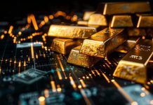 Goldpreis stabil über 4.000 USD – COMEX-Daten zeigen steigenden Druck im Terminmarkt Goldpreis über 4.000 USD: Goldbarren vor Terminmarkt-Chart und steigenden COMEX-Daten