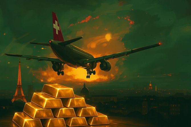 Schweizer Flugzeug bringt Gold nach Frankreich – große Goldtransfers im Fokus