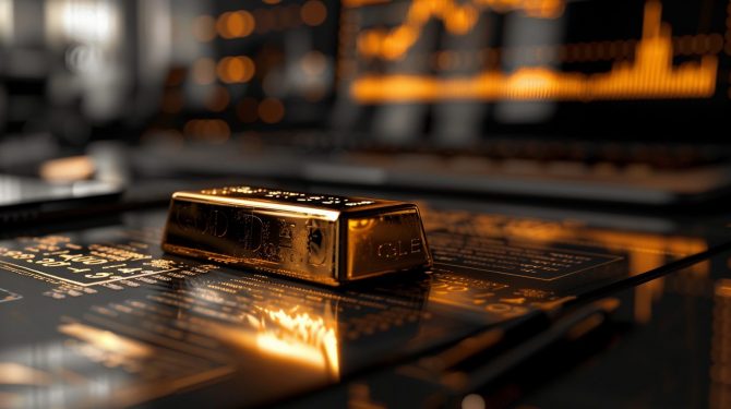 Goldbarren vor Kursgrafik: Starke Signale aus dem US-Terminmarkt. Goldbarren vor Kursgrafik: Starke Signale aus dem US-Terminmarkt.