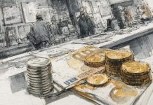 Gold kaufen – Ausnahmezustand im Handel: Preise und Aufschläge im Wochentrend Gold kaufen – Gold- und Silbermünzen auf Geldscheinen im Handel