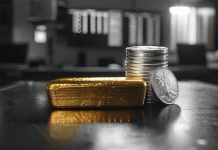 Gold und Silber erreichen neue Rekorde – strukturelle Kräfte treiben Rally Goldbarren und Silbermünzen im Handelsraum – Symbol für steigende Gold- und Silberpreise
