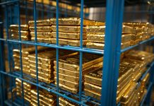 Goldbarren im Fed-Tresor New York – Zentralbanken verlagern Reserven