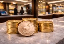 Gold kaufen: Krügerrand-Goldmünzen im Edelmetall-Handel bei stabilem Goldpreis