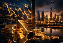 Goldhandel in Dubai mit Abschlag auf den Londoner Goldpreis wegen gestörter Lieferketten.