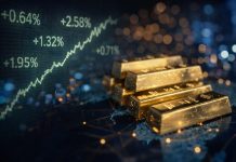Goldpreis über 5.200 USD – steigender Goldchart mit Goldbarren