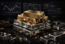 Gold- und Silberbarren vor Terminmarkt-Charts – CME senkt Margins für Futures