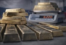 Russland baut Goldreserven weiter ab – Liquiditäts-Maßnahmen fortgesetzt Goldbarren auf Waage – russische Goldreserven im Februar 2026 gesunken