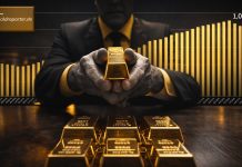 Gold ETF Abflüsse und Bestandsentwicklung beim SPDR Gold Shares mit Balkendiagramm